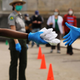 The NYC Parks Department distributing free cloth masks.